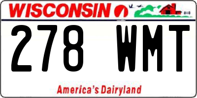 WI license plate 278WMT