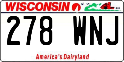 WI license plate 278WNJ