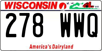 WI license plate 278WWQ