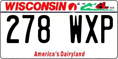 WI license plate 278WXP
