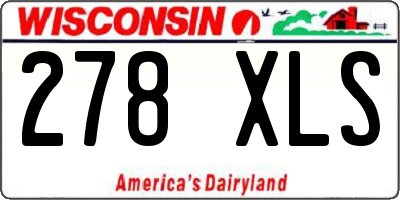 WI license plate 278XLS