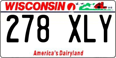 WI license plate 278XLY