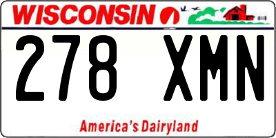WI license plate 278XMN