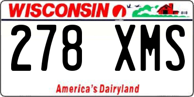 WI license plate 278XMS