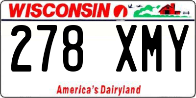WI license plate 278XMY