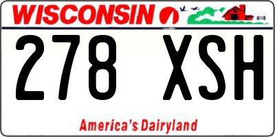 WI license plate 278XSH