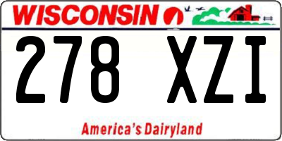 WI license plate 278XZI