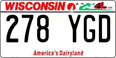 WI license plate 278YGD