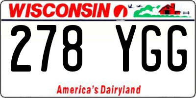 WI license plate 278YGG