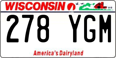 WI license plate 278YGM