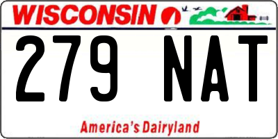WI license plate 279NAT