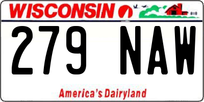 WI license plate 279NAW