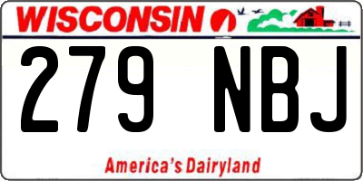 WI license plate 279NBJ