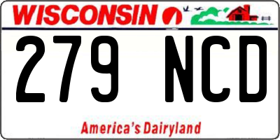 WI license plate 279NCD