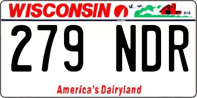 WI license plate 279NDR