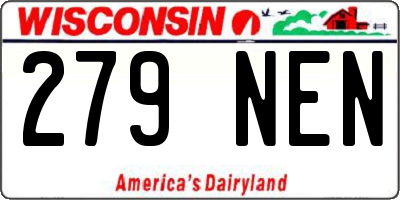 WI license plate 279NEN