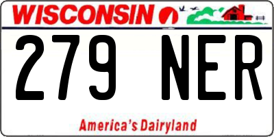 WI license plate 279NER