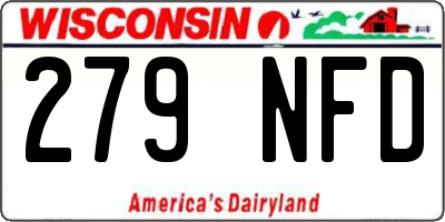 WI license plate 279NFD