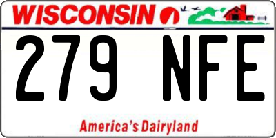 WI license plate 279NFE