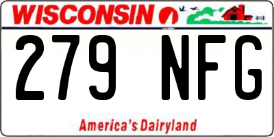 WI license plate 279NFG
