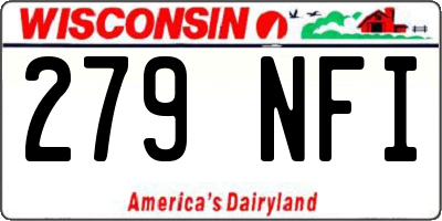 WI license plate 279NFI