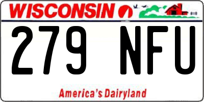 WI license plate 279NFU