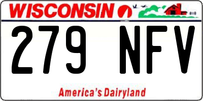 WI license plate 279NFV