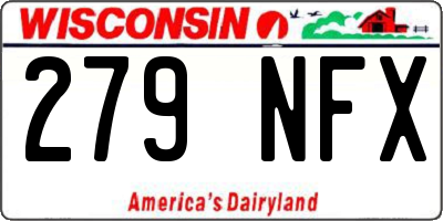 WI license plate 279NFX