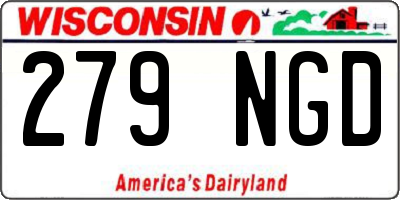 WI license plate 279NGD