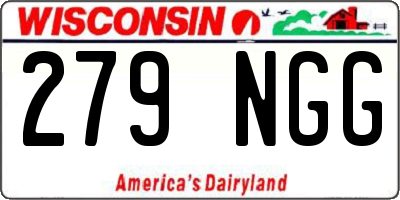 WI license plate 279NGG