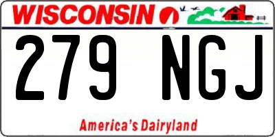 WI license plate 279NGJ