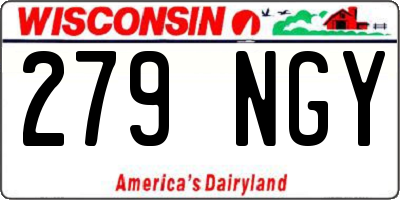 WI license plate 279NGY