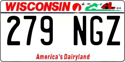 WI license plate 279NGZ