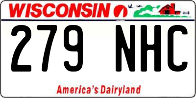 WI license plate 279NHC