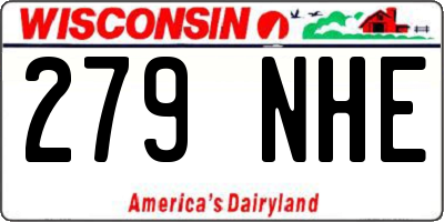 WI license plate 279NHE