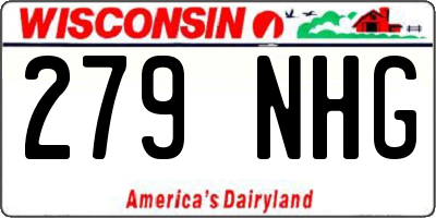 WI license plate 279NHG