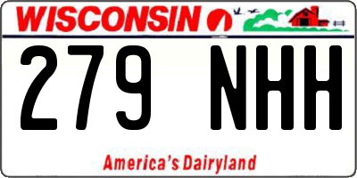 WI license plate 279NHH