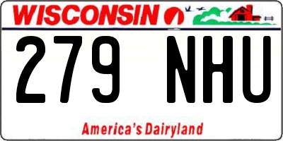 WI license plate 279NHU