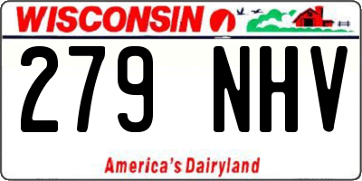 WI license plate 279NHV