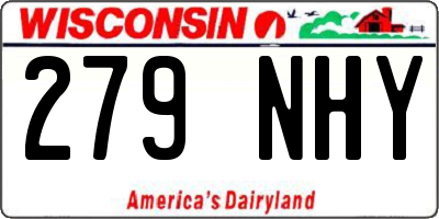 WI license plate 279NHY