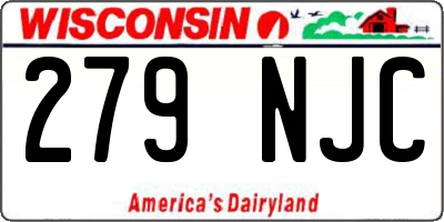 WI license plate 279NJC