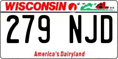 WI license plate 279NJD