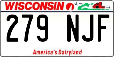 WI license plate 279NJF