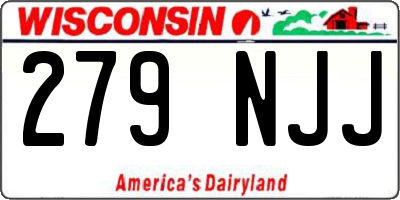 WI license plate 279NJJ