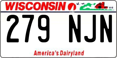 WI license plate 279NJN