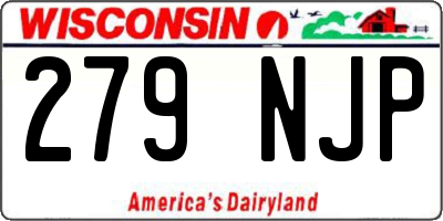 WI license plate 279NJP
