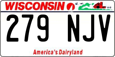 WI license plate 279NJV