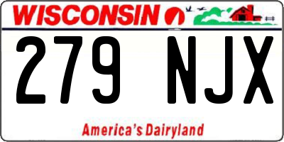 WI license plate 279NJX