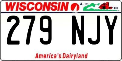 WI license plate 279NJY