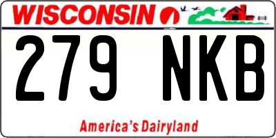 WI license plate 279NKB